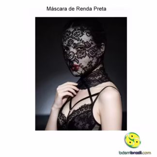 Máscara de Renda Preta